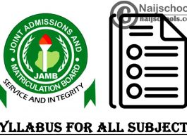 JAMB CBT Exam Syllabus for All Subjects PDF Download 2024/25