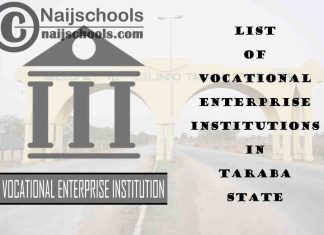 Full List of Vocational Enterprise Institutions in Taraba State Nigeria