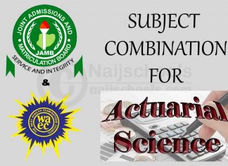 JAMB & WAEC Subject Combination for Actuarial Science