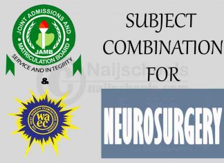 JAMB and WAEC (O’Level) Subject Combination for Neurosurgery
