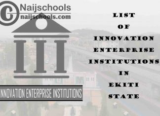 Full List of Innovation Enterprise Institutions in Ekiti State Nigeria