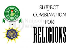 JAMB and WAEC Subject Combination for Religions
