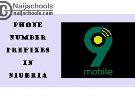 Complete List of All the 9mobile (Etisalat) Phone Number (Telephone) Prefixes in Nigeria 2021