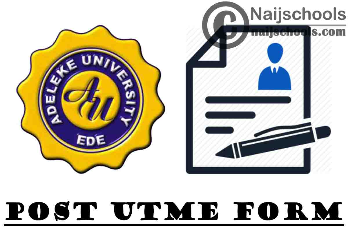 Adeleke University Post UTME Form for 2024/2025 Session