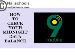 2 Sure Ways on How to Check Your 9mobile (Etisalat) Midnight Data Balance