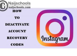 Complete Guide on How to Change or Deactivate an Instagram Account Recovery Codes in 2021