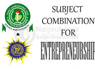 JAMB & WAEC Subject Combination for Entrepreneurship