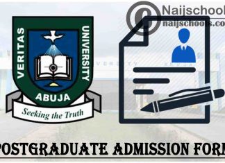 Veritas University Abuja Postgraduate Admission Form for 2021/2022 Academic Session | APPLY NOW