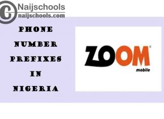 Complete List of All the ZOOMmobile Phone Number (Telephone) Prefixes in Nigeria 2021
