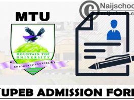 Mountain Top University (MTU) JUPEB Admission Form for 2021/2022 Academic Session | APPLY NOW