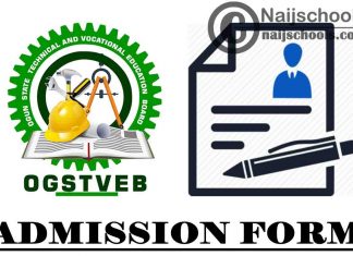 Ogun State Technical and Vocational Education Board (OGSTVEB) Admission Form for 2021/2022 Academic Session | APPLY NOW