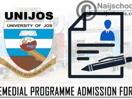 University of Jos (UNIJOS) Remedial Programme Admission Form 2021/2022 Academic Session | APPLY NOW
