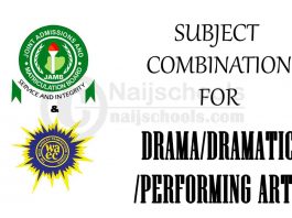 Subject Combination for Drama/Dramatic/Performing Arts