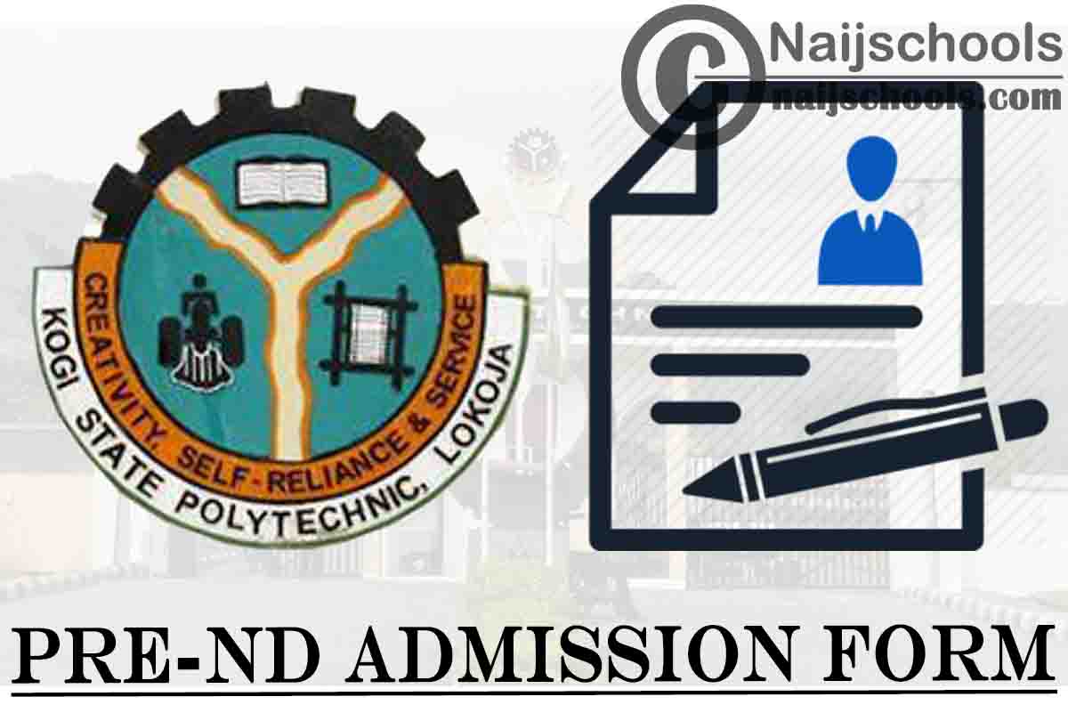 Kogi State Polytechnic Pre-ND Admission Form 2024/2025 Session