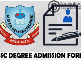 Mater Dei Polytechnic BSC Degree Admission Form for 2021/2022 Academic Session | APPLY NOW