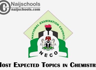 Most Expected Topics in 2023 NECO Chemistry SSCE & GCE | CHECK NOW