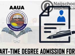 Adekunle Ajasin University Akungba-Akoko (AAUA) Part-Time Undergraduate Degree Admission Form for 2021/2022 Academic Session | APPLY NOW