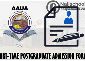 Adekunle Ajasin University Akungba-Akoko (AAUA) Part-Time Postgraduate Admission Form for 2021/2022 Academic Session | APPLY NOW