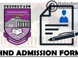 Federal Polytechnic Ado-Ekiti HND Full-Time Admission Form for 2021/2022 Academic Session | APPLY NOW