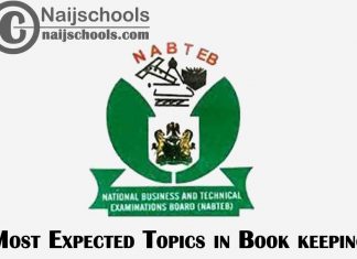 Most Expected Topics in 2023 NABTEB Book keeping Exam