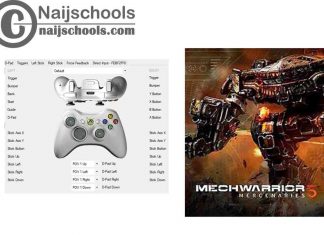 MechWarrior 5: Mercenaries X360ce Settings for Joypad