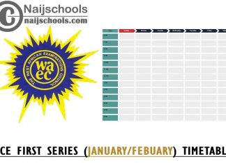 GCE 2022 first series January/Febuary Timetable