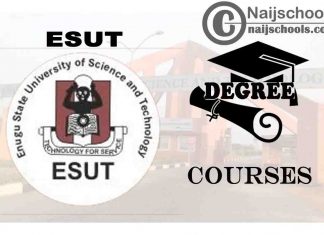 Degree Courses Offered in ESUT for Students to Stduy