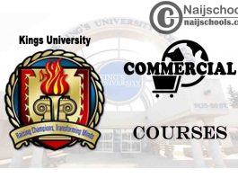 Kings University Courses for Commercial Students
