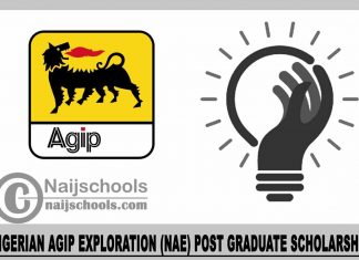 Nigerian Agip Exploration (NAE) Post Graduate Scholarship 2023