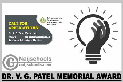 Dr. V. G. Patel Memorial Award 