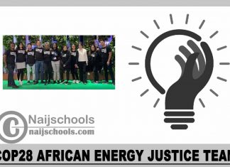 COP28 African energy justice team 2023