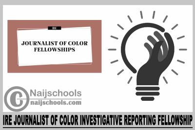 IRE Journalist of Color Investigative Reporting Fellowship 2023