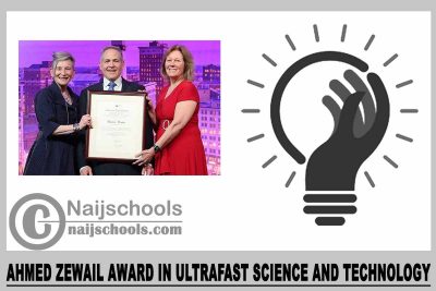 Ahmed Zewail Award in Ultrafast Science and Technology 2025