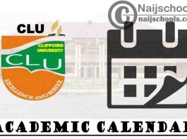 CLU Academic Calendar 2023/24 Session 1st/2nd Semester