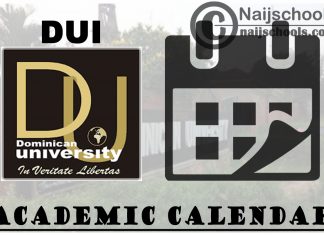 DUI Academic Calendar for 2023/24 Session 1st/2nd Semester