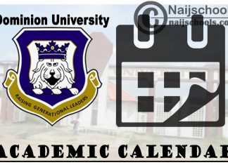 Dominion University Academic Calendar 1st/2nd Semester 2023/24