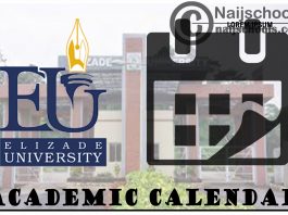 Elizade University Academic Calendar for 2023/24 Session