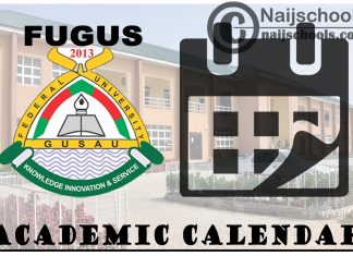 FUGUS Academic Calendar for 2023/24 Session 1st/2nd Semester