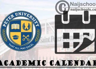 Peter University Academic Calendar for 2023/2024 Session