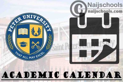 Peter University Academic Calendar for 2023/2024 Session