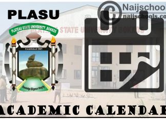 PLASU Academic Calendar for 2023/24 Session 1st/2nd Semester