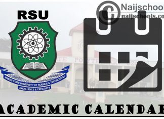 RSU Academic Calendar for 2023/24 Session 1st/2nd Semester