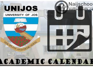 UNIJOS Academic Calendar for 2023/24 Session 1st/2nd Semester