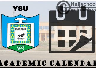 YSU Academic Calendar for 2023/24 Session 1st/2nd Semester