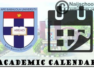 ABUAD Academic Calendar 2023/24 Session 1st/2nd Semester
