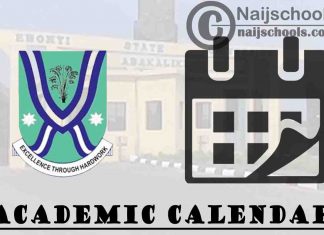 EBSU Academic Calendar for 2023/2024 Session