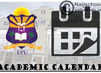 EPU Academic Calendar 2023/24 Session 1st/2nd Semester