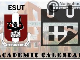 ESUT Academic Calendar 2023/24 Session 1st/2nd Semester