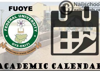 FUOYE Academic Calendar 2023/24 Session 1st/2nd Semester