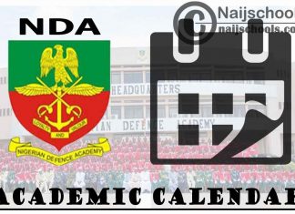NDA Academic Calendar 2023/24 Session 1st/2nd Semester